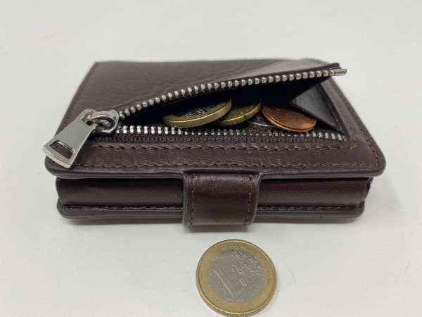 Praktisches Kreditkarten-Slide: Smart Wallet aus Qualitätsleder für Männer - Dunkelbraun